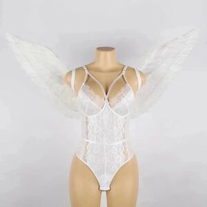 🆕 White Feather Angel Wings Halloween Cosplay Costume